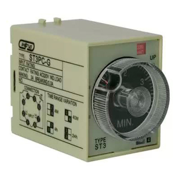 Реле времени 220V ST3PC-G (0.5-4min/40min/4h/24h) Энергия - Электрика, НВА - Реле, автоматизация и управление - Реле времени - . Магазин оборудования для автономного и резервного электропитания Ekosolar.ru в Самаре