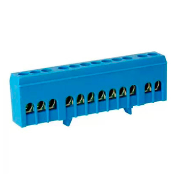 Шина TS-0609H 12 way в синем корпусе Энергия, 10 шт - Электрика, НВА - Щитки и аксессуары для монтажа - Шины нулевые - . Магазин оборудования для автономного и резервного электропитания Ekosolar.ru в Самаре
