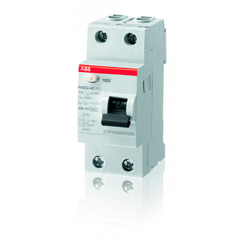 ABB FH202AC УЗО 2P 40A 30mA (AC) - Электрика, НВА - Модульное оборудование - Узо - . Магазин оборудования для автономного и резервного электропитания Ekosolar.ru в Самаре