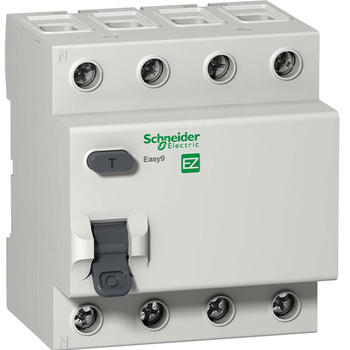 Дифференциальный выключатель Schneider Electric (УЗО) EASY 9 4P 40A 30мА АС 4,5 кА - Электрика, НВА - Модульное оборудование - Дифференциальные автоматы - . Магазин оборудования для автономного и резервного электропитания Ekosolar.ru в Самаре