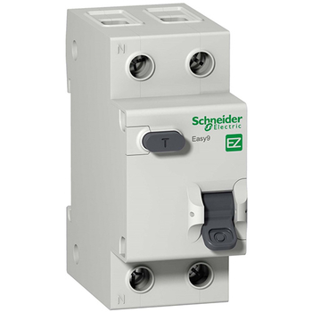 Дифференциальный автоматический выключатель Schneider Electric EASY 9 1P+N 16А 30мА C AC 4,5 кА - Электрика, НВА - Модульное оборудование - Дифференциальные автоматы - . Магазин оборудования для автономного и резервного электропитания Ekosolar.ru в Самаре