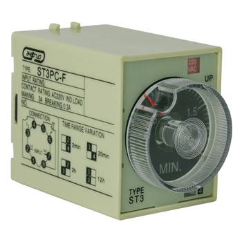 Реле времени 220V ST3PC-F (0.25-2m/20m/2h/12h) Энергия - Электрика, НВА - Реле, автоматизация и управление - Реле времени - . Магазин оборудования для автономного и резервного электропитания Ekosolar.ru в Самаре