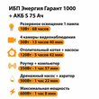 ИБП Энергия Гарант 1000 + Аккумулятор S 75 Ач - 12В (600Вт - 68мин) - ИБП и АКБ - ИБП для котлов - . Магазин оборудования для автономного и резервного электропитания Ekosolar.ru в Самаре