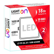 Светильник LightPhenomenON Downlight LT-TP-DL-01-18W-6500K встраиваемый квадратный 170х170 LED - Светильники - Светильники DOWNLIGHT - . Магазин оборудования для автономного и резервного электропитания Ekosolar.ru в Самаре