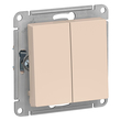 Переключатель Schneider Electric AtlasDesign 2-клавишный сх.6, 10АХ, бежевый механизм - Электрика, НВА - Выключатели и розетки - Выключатели - . Магазин оборудования для автономного и резервного электропитания Ekosolar.ru в Самаре
